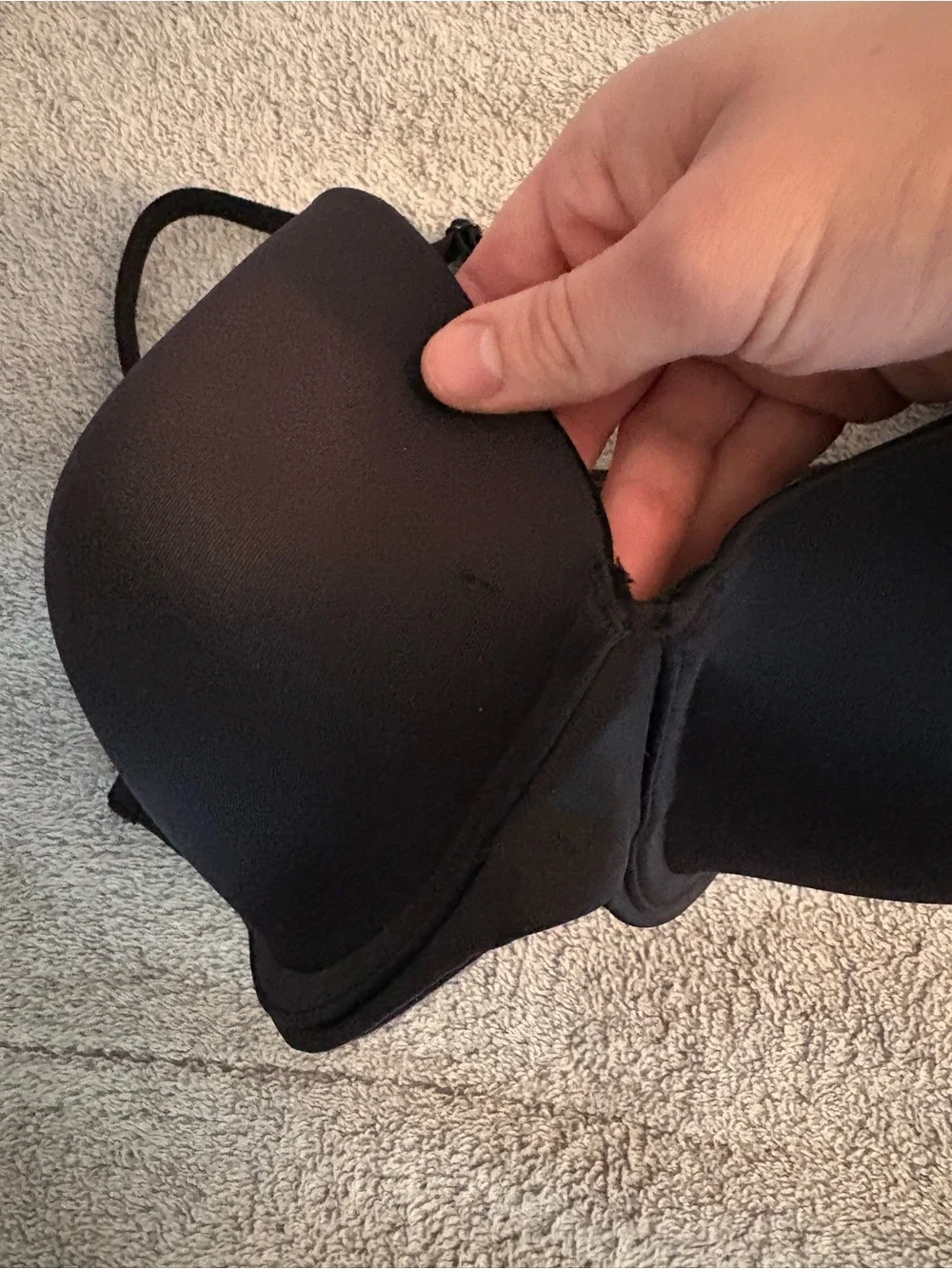 NWT Maidenform 12-Way Adjustable Straps Bra 38D Black Strapless